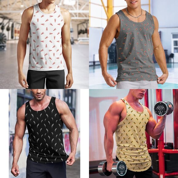 3-Pack Mens Muscle Active Athletic Moisture Wicking Fast Dry Breathable Tank Top - Picture 10 of 16